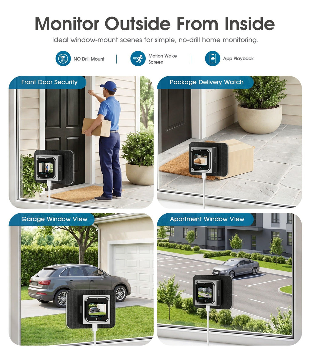 JURFEXAL W1 window camera - Window mounting use cases
